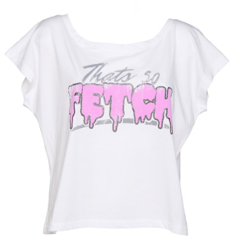 Ladies Thats So Fetch Mean Girl Oversized Cropped Scoop T Shirt
