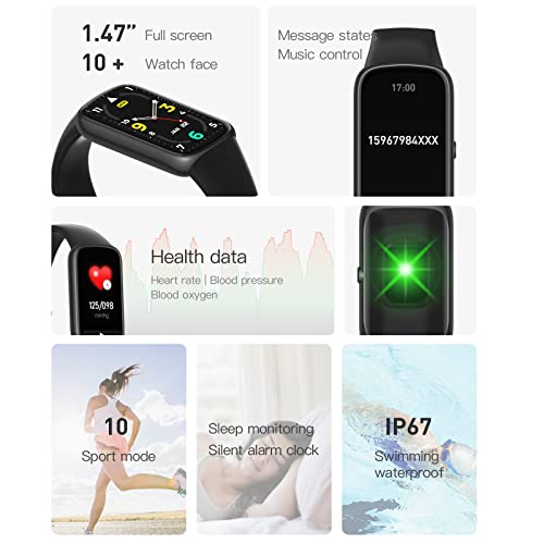 Helalife Smart Watch 2022 Waterproof Couple Watches Touch Screen Activity & Fitness Trackers with Heart Rate Sleep Track Intelligent Bluetooth Pedome