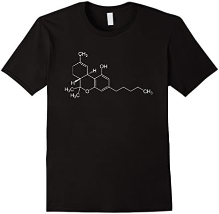Men's THC Molecule Tetrahydrocannabinol T-Shirt XL Black