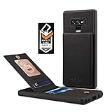 Samsung Galaxy Note 9 Card Holder Case, Note 9 Wallet Case Spaysi Slim, Galaxy Note 9 Folio Leather case, Flip Cover, Gift Box, for Note9 (Black)