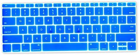 DHZ Sky Blue Keyboard Cover Silicone Skin for New Macbook 12" with Retina Display (2015 Model A1534) and New MacBook Pro 13 Inch (2016 Newest Version Model A1708, No Touch Bar)