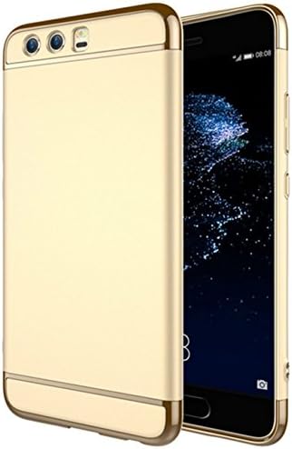 Mpei Huawei P10 Case Matte Coated Surface with Electroplate Frame Hard Cover for P10 (Huawei P10, Gold)
