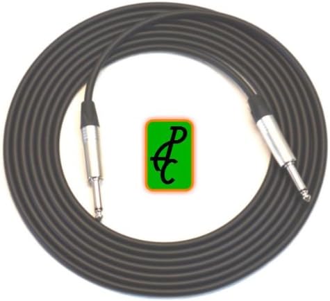 20 ft Canare Instrument Cable Black 1/4" Neutrik TS ST - ST