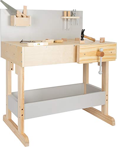 Small Foot 11862 Kinderwerkbank Grau mit Zubehör Toys