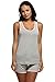 Ekouaer Womens Pajamas Short Sets Sexy Pj Sleepwear Soft Loungewear (Gray, Small)