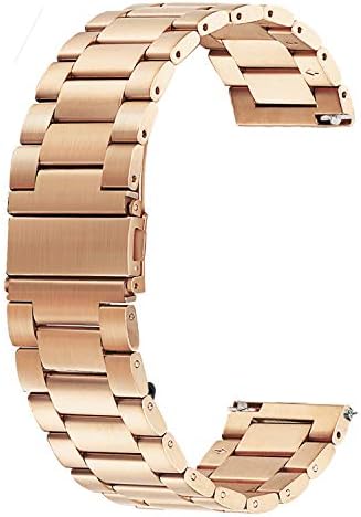 For Samsung Galaxy Watch 42mm(SM-R810&SM-R815) Watch Strap,Dmorr 20mm Women Solid Metal Stainless Steel Bracelet Belt Replacement for Ticwatch E,Gear Sport,Garmin Vivoactive 3/3 Music,Gear S2 Classic