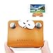 Earbud Holders Case Cord Organizer Earphone Wrap Earphones Organizer Headset Headphone Earphone Wrap Winder Cable Winder Genuine Leather Handmade with Cell Phone Stand Orange