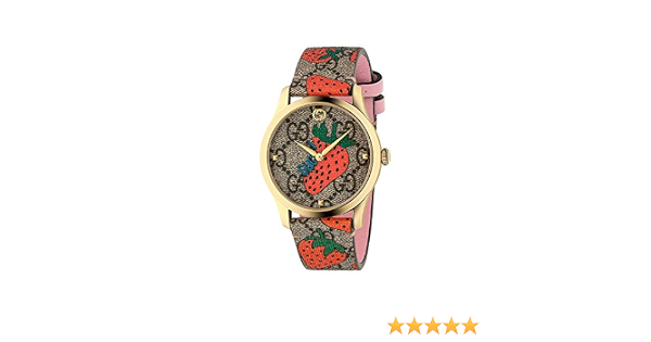 Gucci G-Timeless Strawberry Leather 
