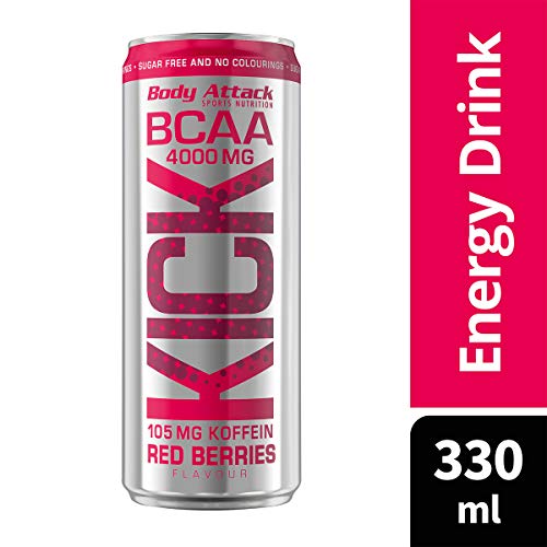 Body-Attack-BCAA-KICK-BCAA-Drink-mit-Aminosaeuren-Koffein-vegan-Red-Berries-12x-330ml-Pfand-12x-025E Body-Attack-BCAA-KICK-BCAA-Drink-mit-Aminosaeuren-Koffein-vegan-Red-Berries-12x-330ml-Pfand-12x-025E