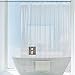 Caitlin White Clear PEVA Shower Curtain Liner, Waterproof, Odorless, Eco Friendly, 72x72 Inches with Magnets