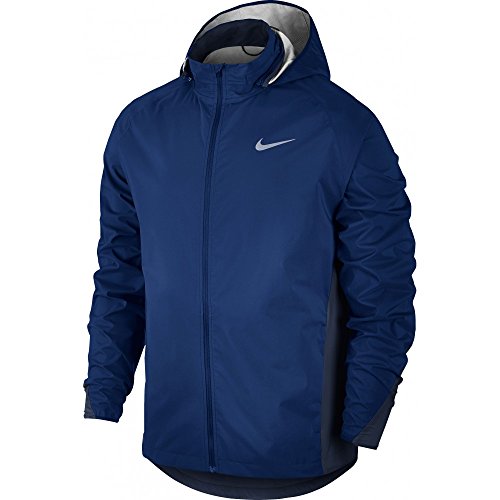 Nike Shield Men's Running Jacket (Medium, Deep Royal Blue/Obsidian)