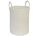 OrganiHaus White Laundry Basket 15x18, Cotton Rope Basket for Blankets, Tall Woven Baskets for Storage, Large Basket for Toys, Soft Blanket Holder Bin, Boho Blanket Basket for Living Room