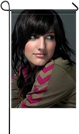 Fenda Garden Flag ashlee simpson with blue eyes face ear view 12x18 inches(Without Flagpole)