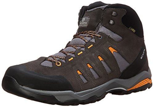 Scarpa Men's Moraine Mid GTX Hiking Shoe, Smoke/Amber, 41.5 EU/8.5 M US