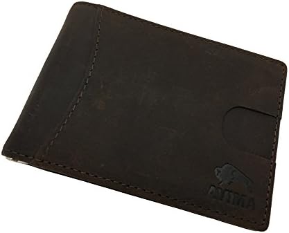 Mens Slim Front Pocket Leather Wallet ID Window Card Case RFID Blocking