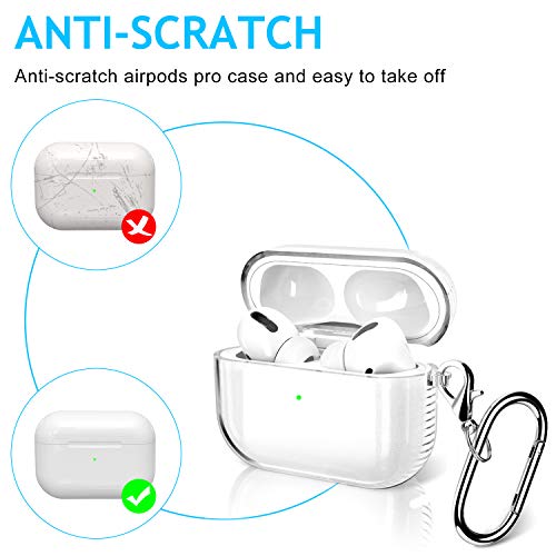 AirPods Pro Case, Facbiny Transparent TPU Cover for AirPods 3 [2019] Airbag Protection and Hingeless Shockproof Scratch-Resistant