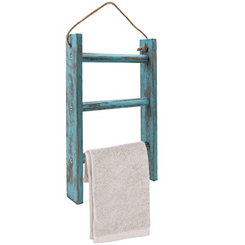 Honest 3Tier Towel Ladder WallHanging Towel Ladder with Rope,Rustic