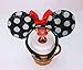 WLFY Mickey Mouse Minnie Mouse Sequin Ears Headbands Butterfly Glitter Hairband Girls Party Supplies (White dot black red bow)