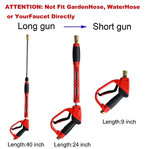 Tool Daily Deluxe Pressure Washer Gun, with Replacement Wand Extension