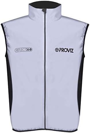 Men's Reflect360 Running Vest, Silver, Large