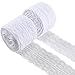 FOGAWA White Lace Ribbon 2 Roll 22 Yards Vintage Lace Fabric Roll Lace Trim Roll for Hair Bridal Headband Floral Burlap Wedding Decorations Mason Jar Crafts Sewing 4.5 cm / 4 cm Width