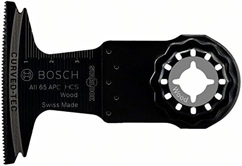 Bosch Professional 5x HCS Plunge Cutting Saw Blade AII 65 APC Wood (for Softwood 40 x 65 mm, Accessory Multitool)