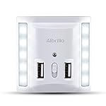 Albrillo Night Light USB Dusk to Dawn Sensor and Wall Plate Charger, Dimmable