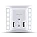 Albrillo Night Light USB Dusk to Dawn Sensor and Wall Plate Charger, Dimmable