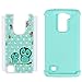 LG Tribute 5 Case, LG K7 Case, MagicSky [Shock Absorption] Studded Rhinestone Bling Hybrid Dual Layer Armor Protective Case Cover for LG Tribute 5 / LG K7 / LG Escape 3 / LG Phoenix 2 / LG K8 - Owl