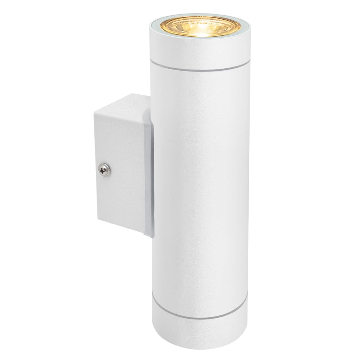 Long Life Lamp Company White Outdoor Wall Light Up Down Mains Powered Double Garden Wall Light ZLC054W