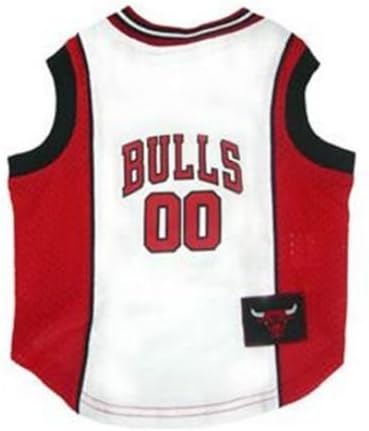 NBA Dog Jersey NBA Team: Chicago Bulls, Size: Large (21" H x 13" W x 0.5" D)