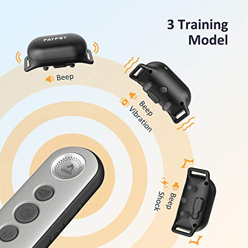 PATPET Dog Training Collar with 3 Safe Training Modes, Rechargeable
