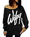 LYXIOF Womens Off Shoulder Sweatshirt Slouchy Shirts Sexy Long Sleeve Pullover Tops