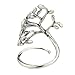 SUNDAY ROSE Sundayrose 925 Silver Olive Leaves Branch Tree Vine Adjustable Ring