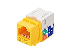 Monoprice Cat6 Punch Down Keystone Jack, Yellow