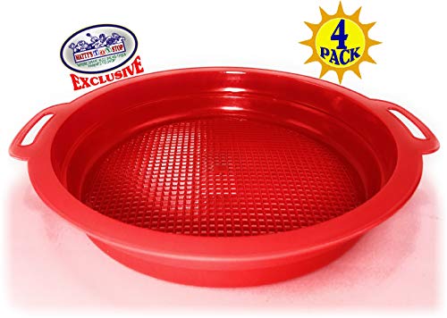 image for Matty's Toy Stop Sand Sifter Sieves for Sand & Beach (Red, Blue, Yello