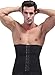 Panegy Adjustable Hooks Waist Trimmer Belt Elastic Lumbar Back Tranier Support Brace Band for Men Size M Black