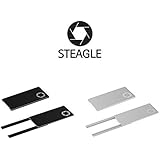 STEAGLE Two Pack (Black Silver) Premium Laptop Webcam Cover for your privacy – Macbook –  Laptop - PC