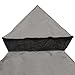 8x8 Ft Waterproof Gazebo Patio Canopy Top Replacement Cover Tent Gray w/ 3-Layer Polyester 2-Tiers PVC for Protective UV Blocking Outdoor Gardening Structures