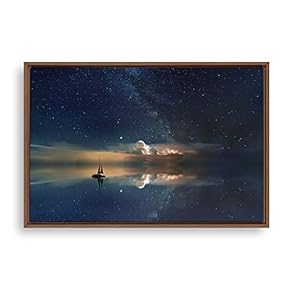 Framed Canvas Wall Art Voyage Canvas Prints Home Artwork Decoration for Living Room,Bedroom - 16x24 inches