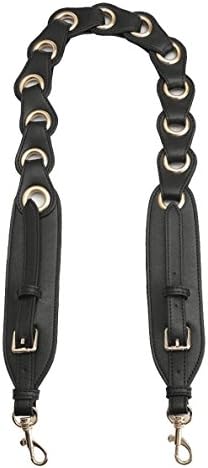 black leather handbag strap