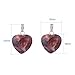 FASHEWELRY 20Pcs Heart Shaped Stone Pendants 15 Styles Healing Crystal Chakra Gemstone Rock Necklace Charms for Jewelry Making Hole: 2x5mm