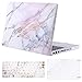MOSISO Compatible with MacBook Pro 13 inch Case with CD-ROM (Model: A1278, Old Version Release 2012-2008), Plastic Pattern Hard Shell Case & Keyboard Cover & Screen Protector, Colorful Marble