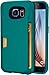 Smartish Galaxy S6 Wallet Case - Wallet Slayer Vol. 1 - Ultra Slim Protective Wallet Cover - (Silk) - Pacific Green