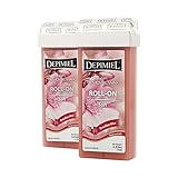 Soft Formula with Flower Extracts Roll On Wax Cartridge System Hair Removal - Depilatory Roller Wax for Body Waxing 3.52 Oz   (2 Pack)