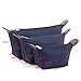 DOIOWN Women's Makeup Bag Cosmetic Bag Toiletry Bag Travel Make up Bag Beauty Bag Organizer Pouch 3-Pack (Blue)