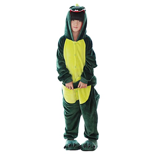 DarkCom Dinosaur Kigurumi Costumes for Children Kids Cuddly Onesies Pajamas Animal Cosplay