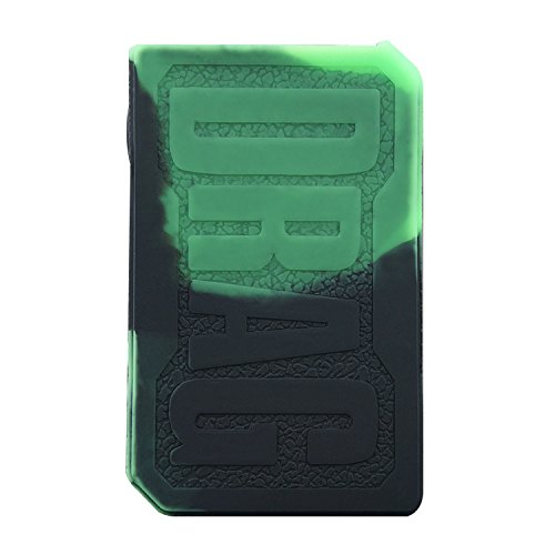DSC-Mart Texture Case for VOOPOO Drag 157W, SiliconeÂ SkinÂ CoverÂ Rubber SleeveÂ WrapÂ Fits Drag 157 Watt Mod (Blackgreen)