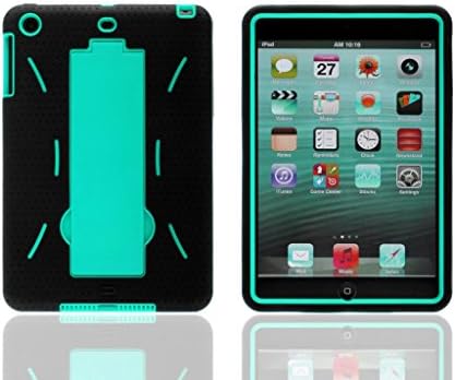 RawX Robot Shockproof Armor Kickstand Protective Case Cover for Apple iPad Mini/Mini 2 - Teal