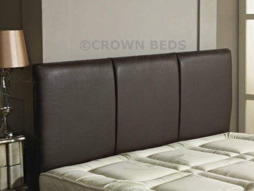 CROWNBEDSUK QUALITY FAUX LEATHER ALTON HEADBOARD IN 2ft6,3ft,4ft,4ft6,5ft,6ft NEW!!!!! (6FT SUPER KINGSIZE, BROWN)